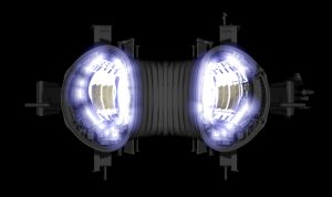 Schematic of a very hot gas (or plasma) inside the JET device.