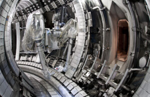 A robotic arm inside the JET torus at UKAEA Harwell